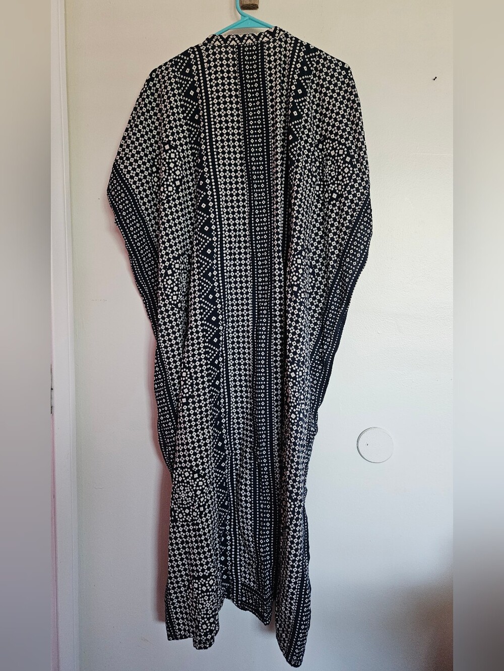Emerson Frye India Collection Ink Caftan Oranic Cotton Cover Up Love Tomas - Picture 7 of 9